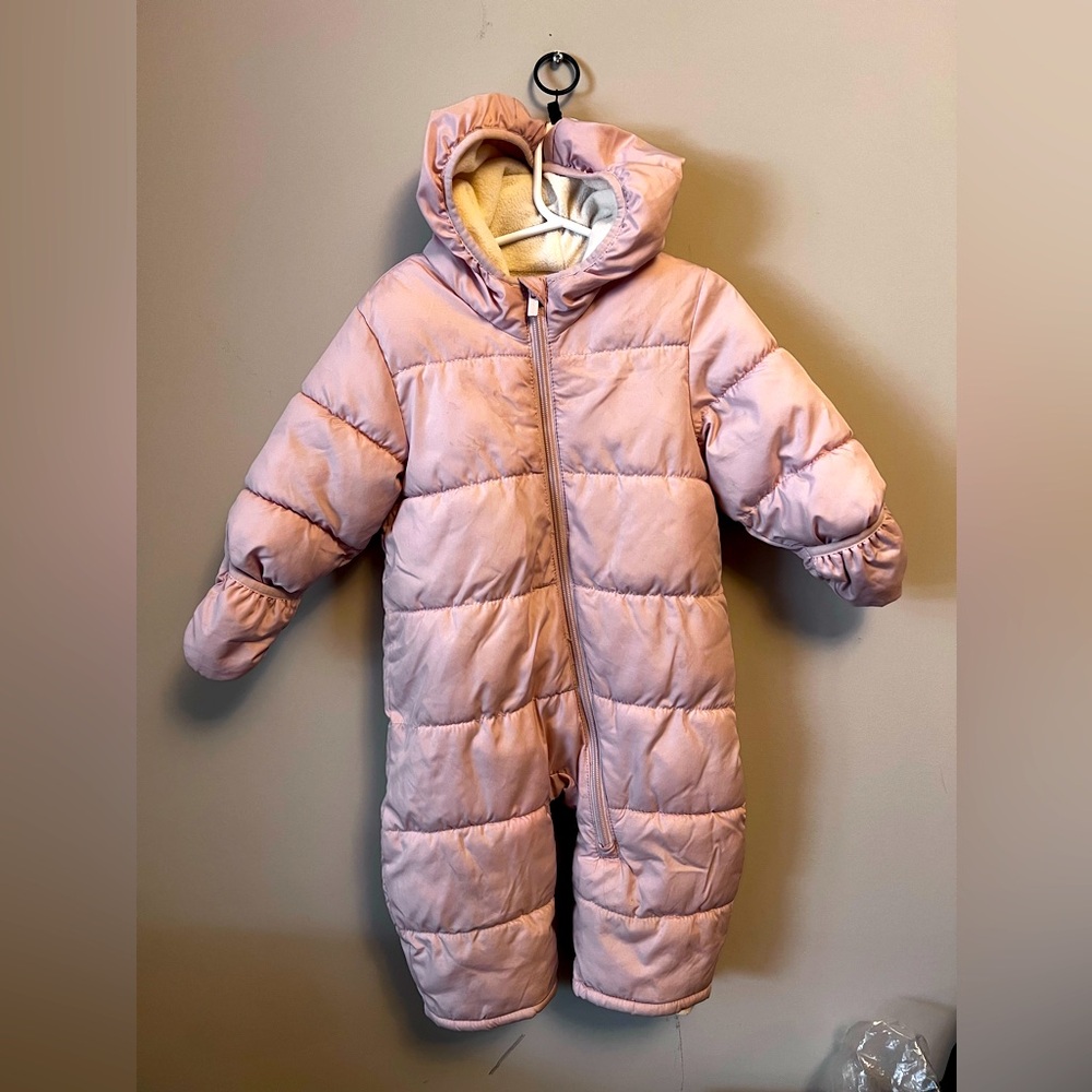18-24 Month Pink Old Navy Snowsuit with built in mitts